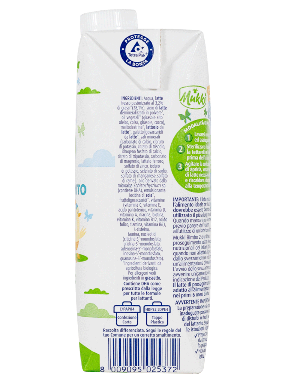 Mukki Bimbo 2 - Latte di proseguimento liquido 500 ml - 12 confezioni