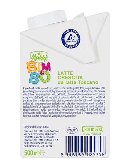 Mukki Bimbo Latte di Crescita 500 ml  - 10 confezioni